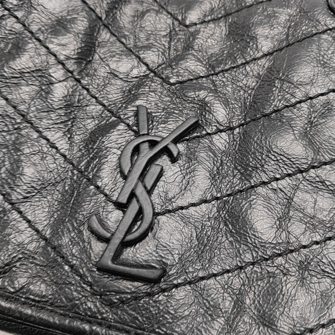 Authenticated pre-owned  NIKI Mini Chevron, Quilted Calfskin Black - Crossbody Bag at Looply