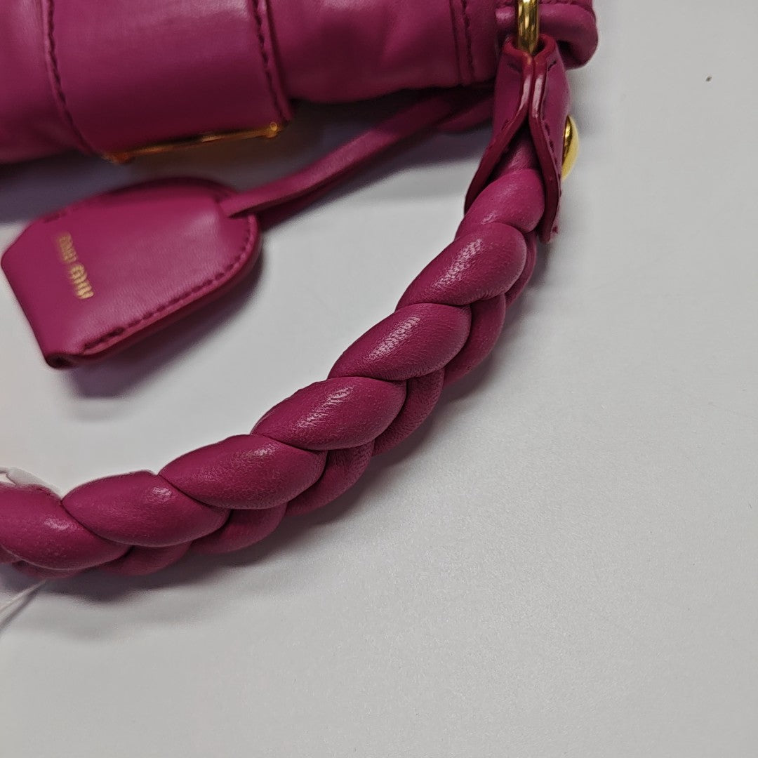 Miu Coffer Quilted Lambskin Pink