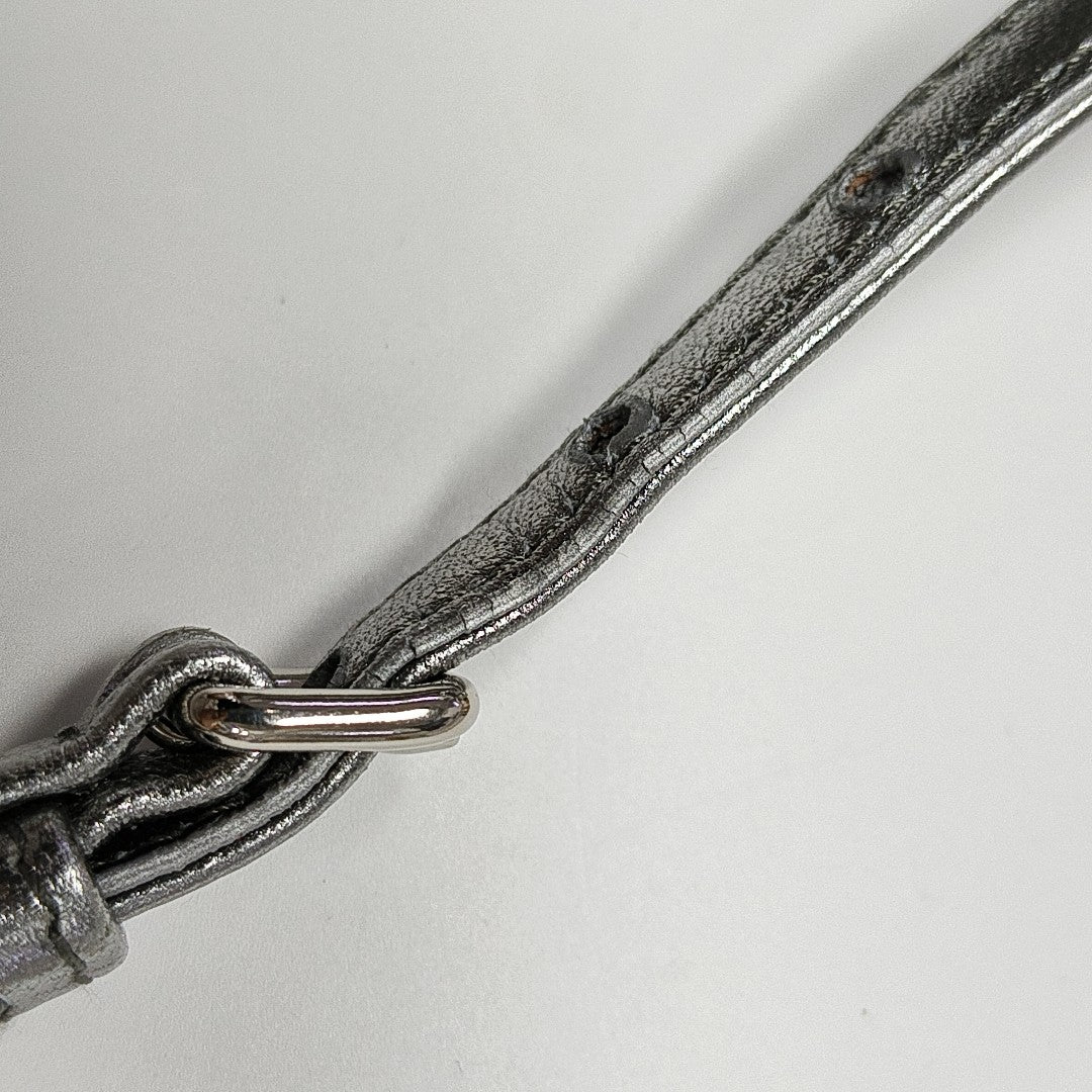 Lambskin Bucket Bag Silver