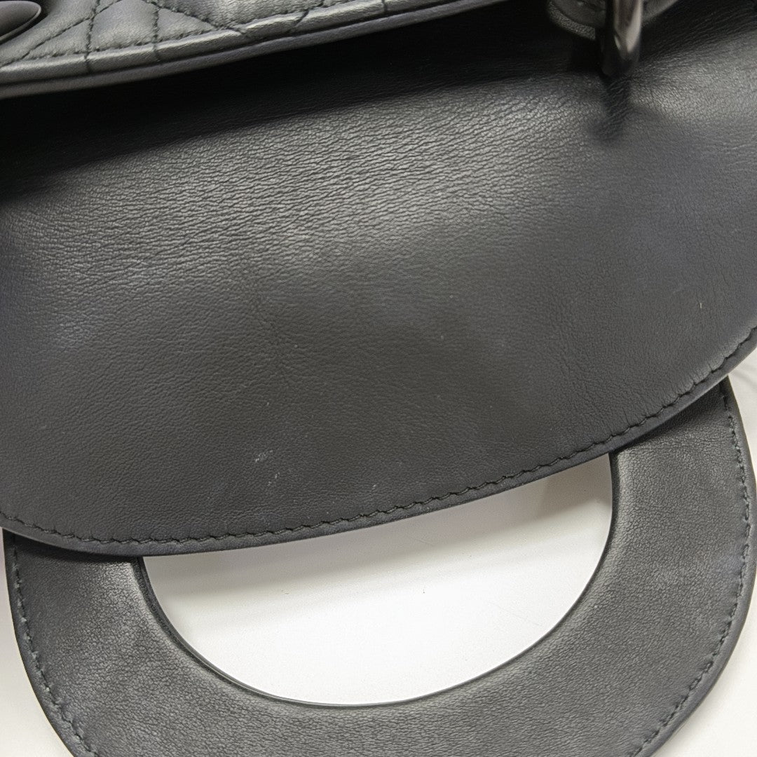 Lady Dior Mini Cannage Calfskin Black