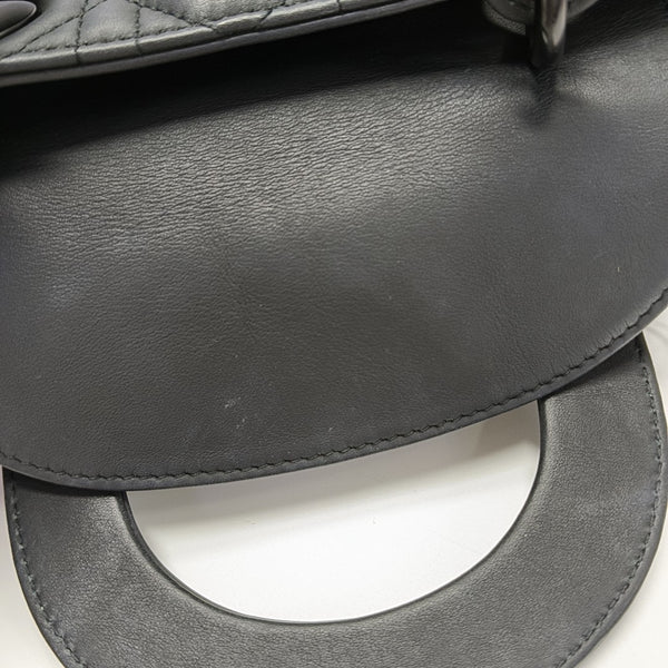 Lady Dior Mini Cannage Calfskin Black