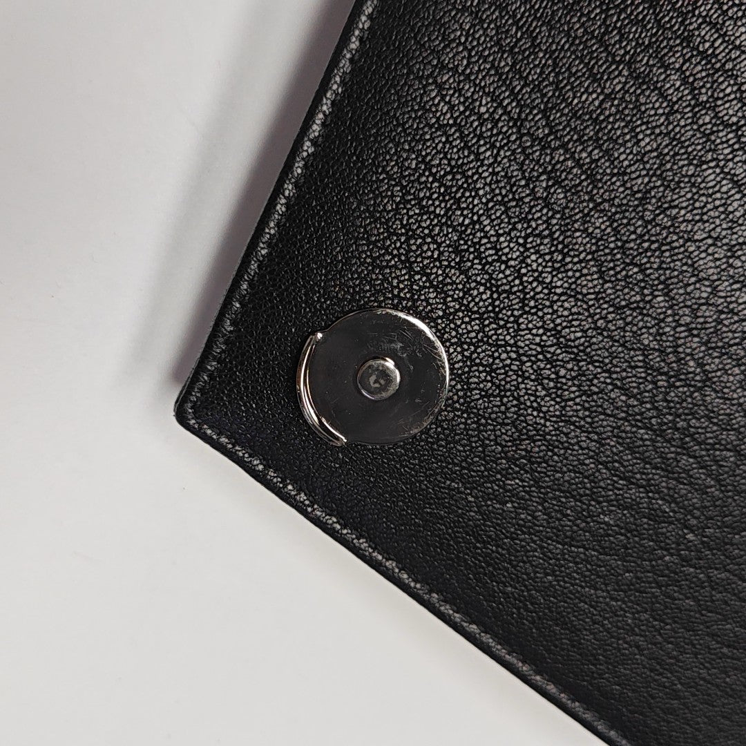 Quilted Calfskin Shoulder Bag Black