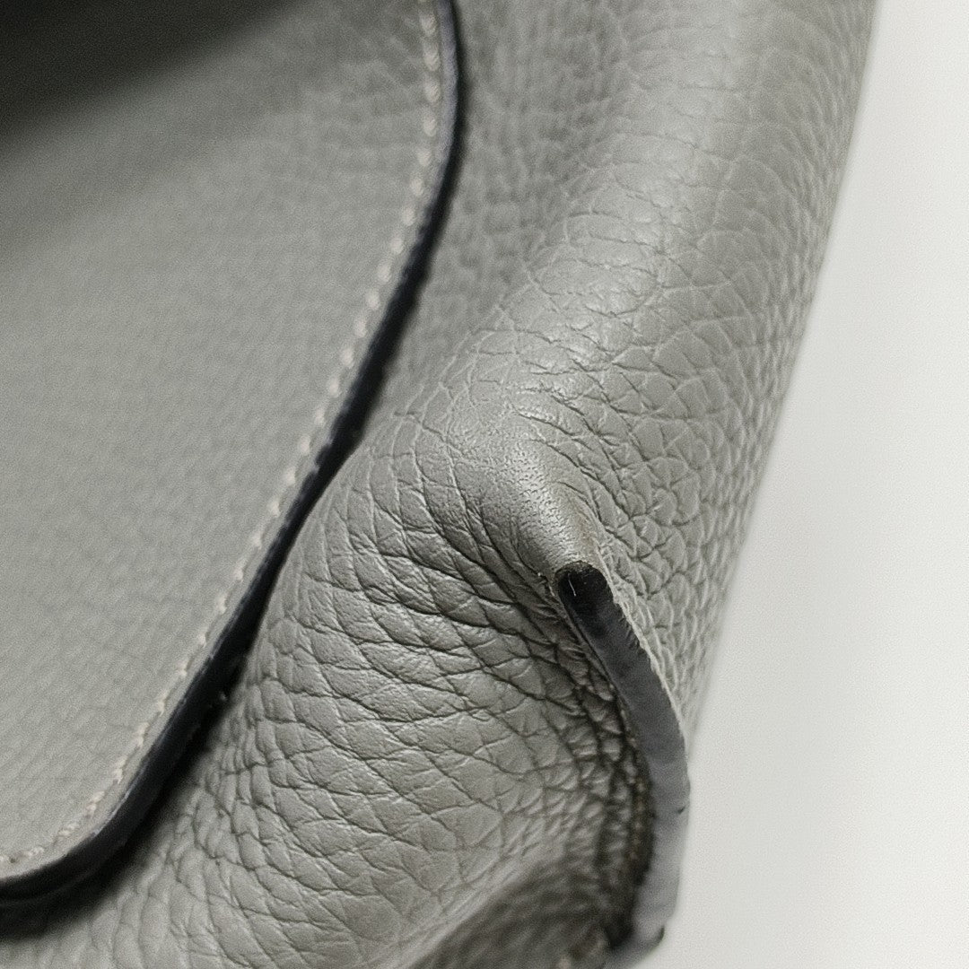 Calfskin Shoulder Bag Gray