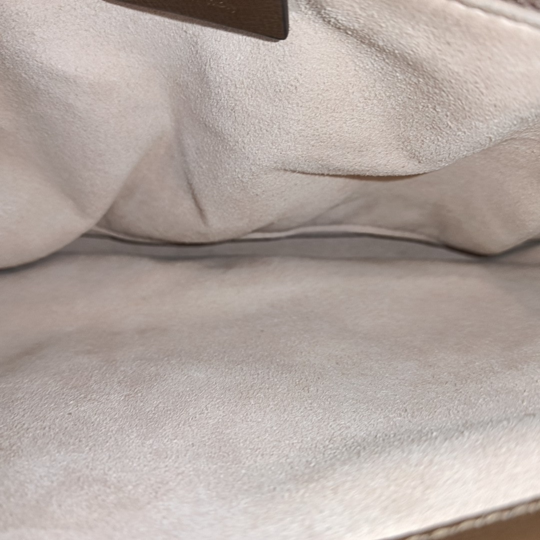 Horsebit 1955 Medium Monogram Coated Canvas Beige