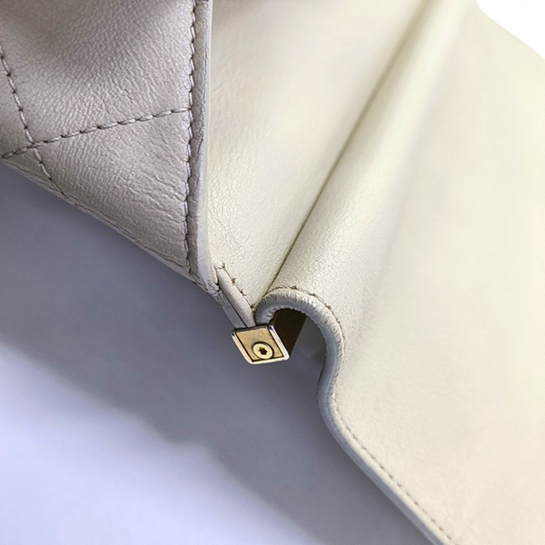 Quilted Lambskin White