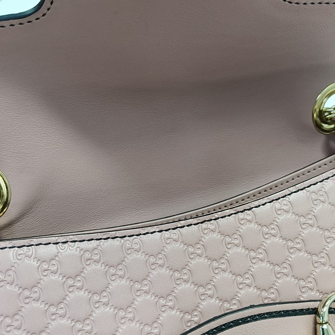 Emily Chain Monogram Calfskin Pink