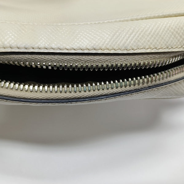 Saffiano Calfskin Shoulder Bag White