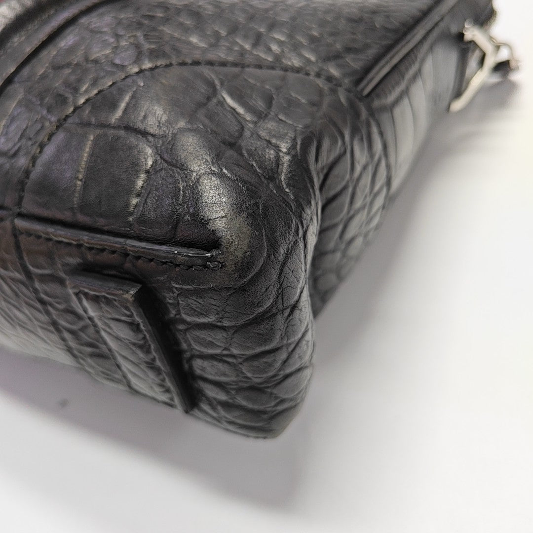 Calfskin Top Handle Bag Black
