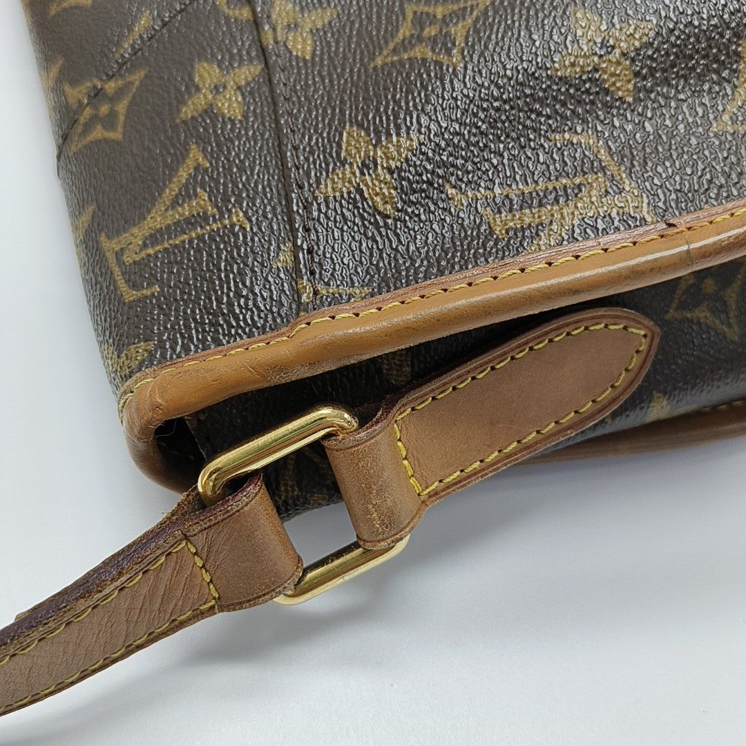 MENILMONTANT PM Monogram Coated Canvas Brown