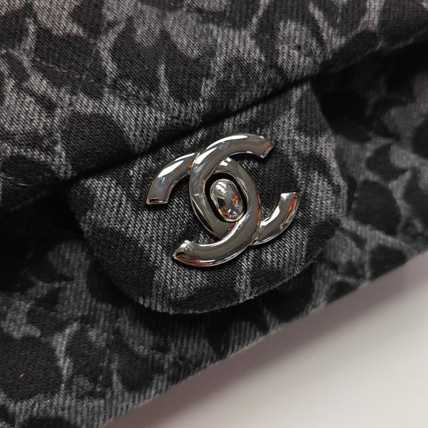 CLASSIC FLAP Mini Quilted Fabric Black