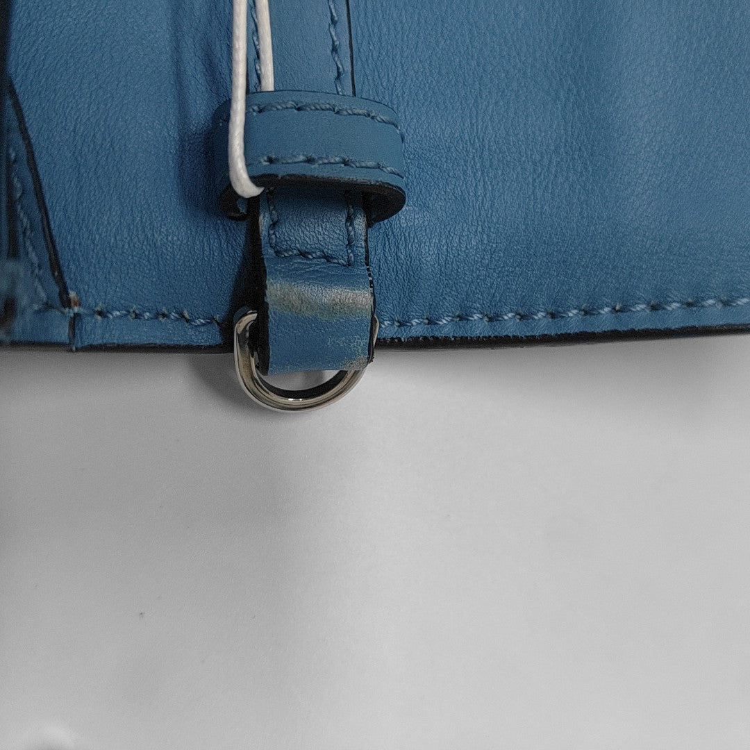 Calfskin Shoulder Bag Blue
