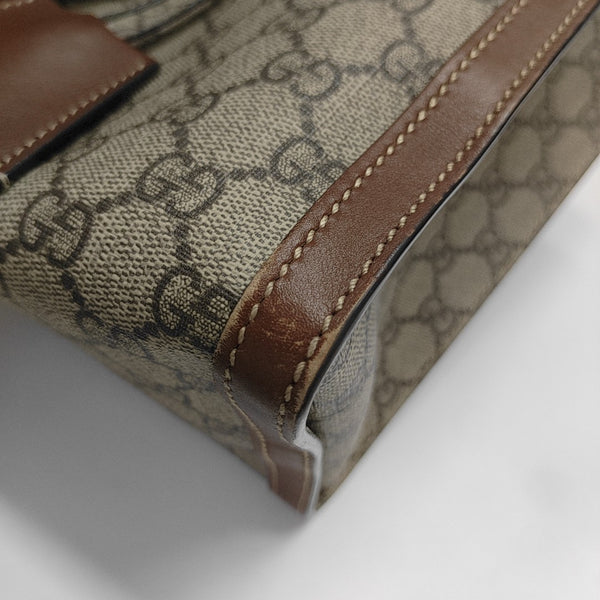 Padlock Medium Monogram Coated Canvas Beige