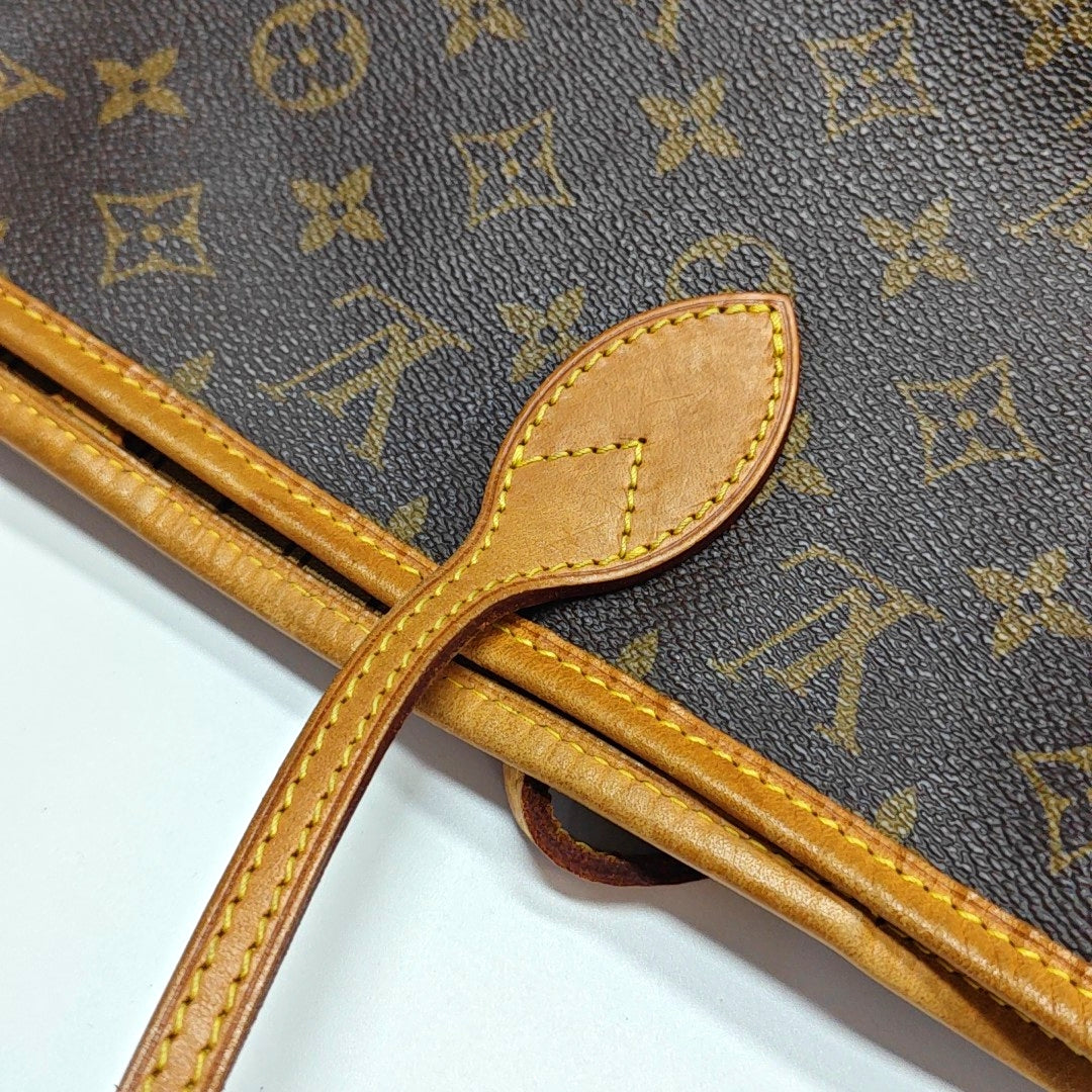 NEVERFULL MM Monogram Coated Canvas Brown