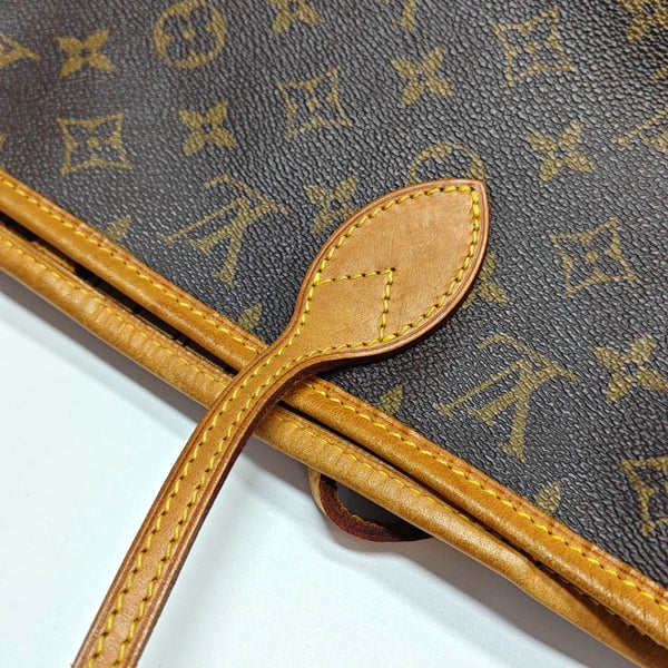 NEVERFULL MM Monogram Coated Canvas Brown