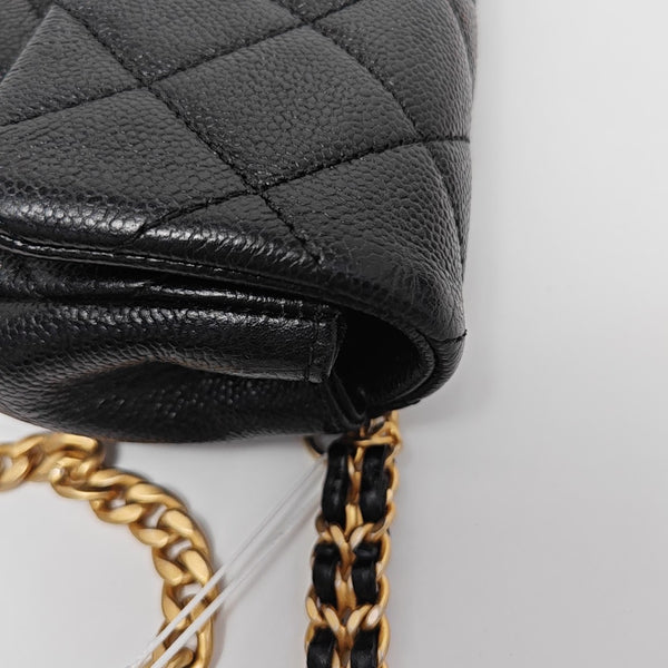 Caviar Quilted Grained Calfskin Black