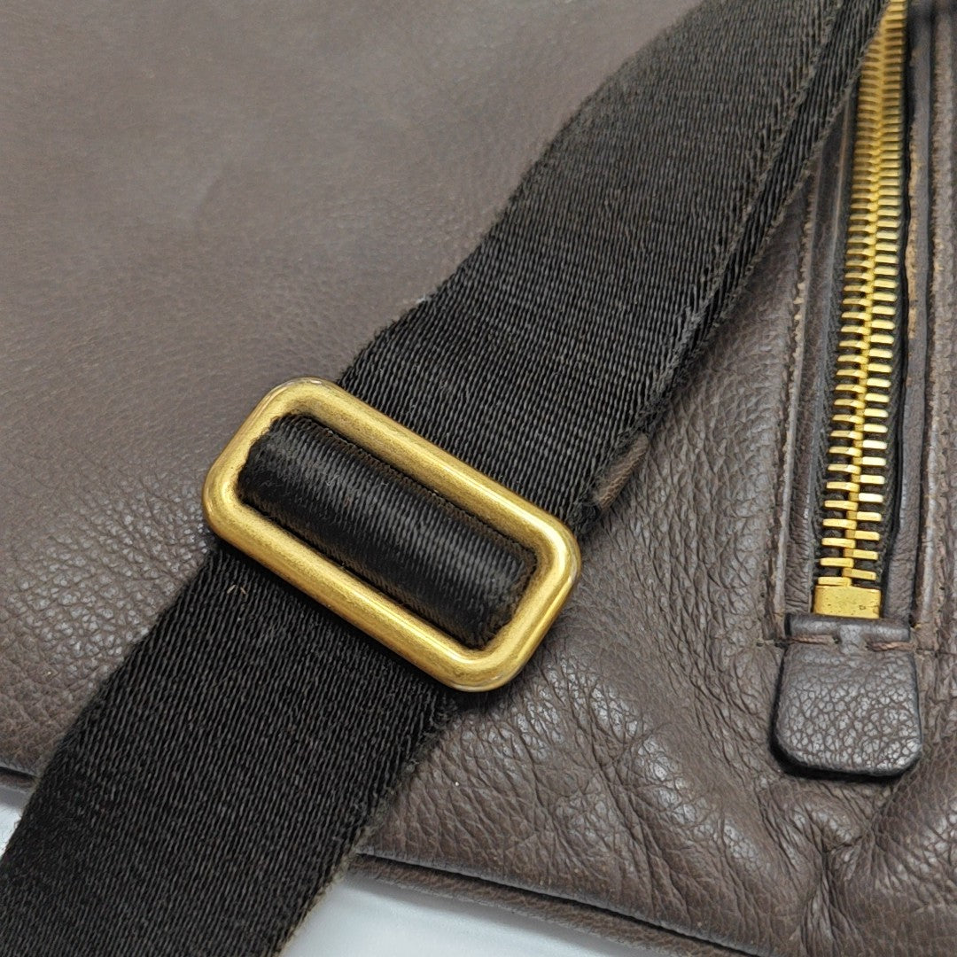 Calfskin Crossbody Bag Brown