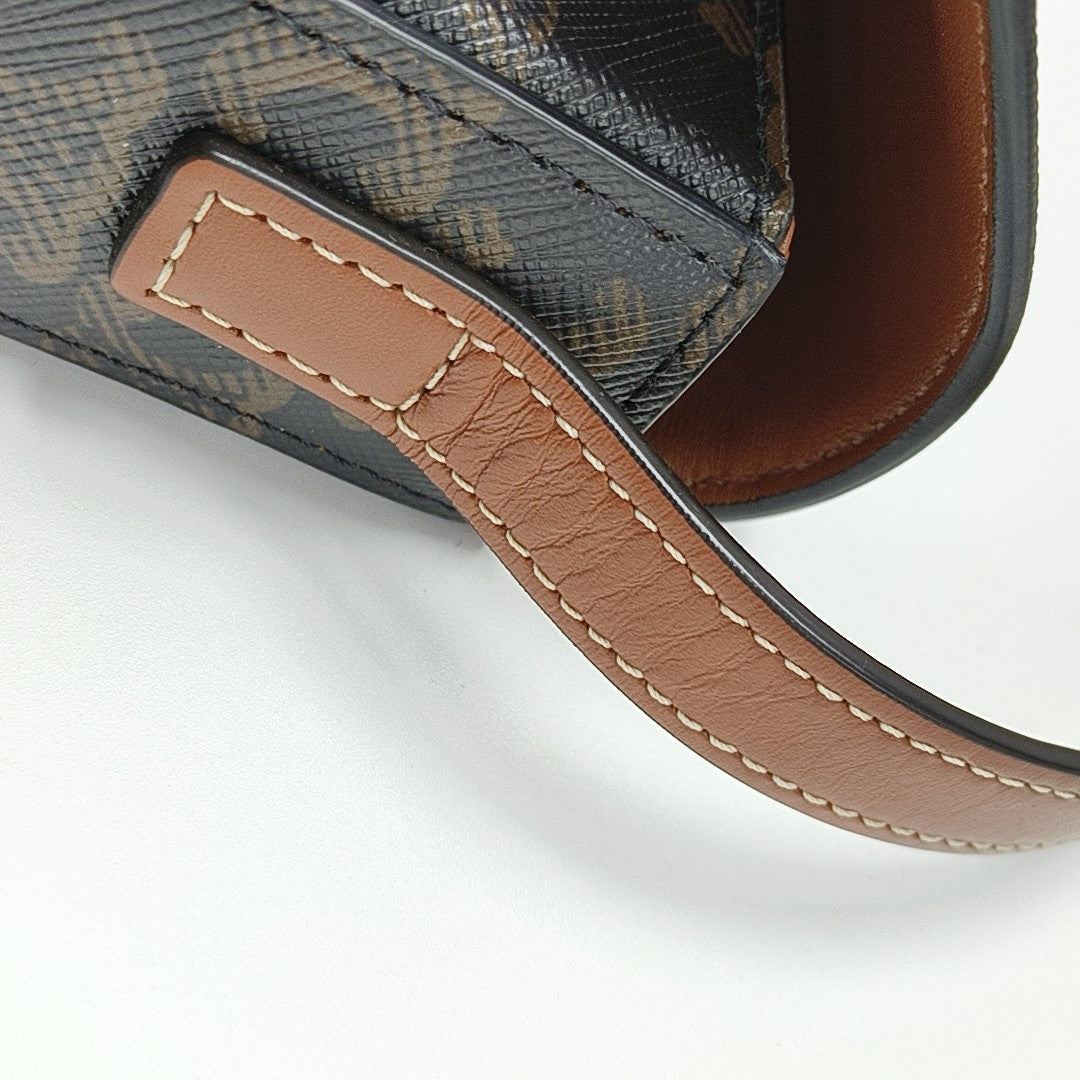 TRIOMPHE Small Coated Canvas Brown