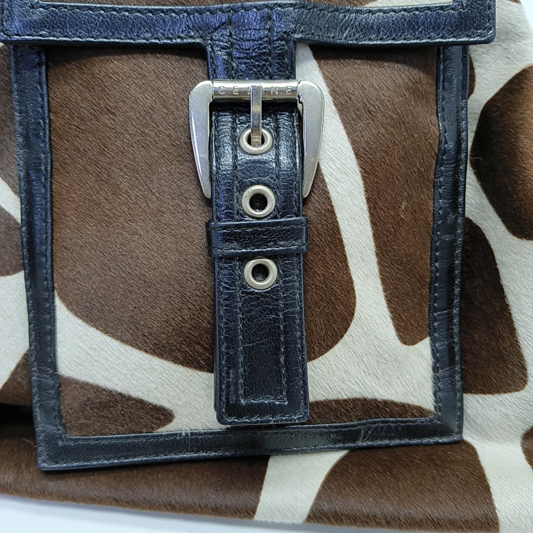 Horsehair Top Handle Bag Brown