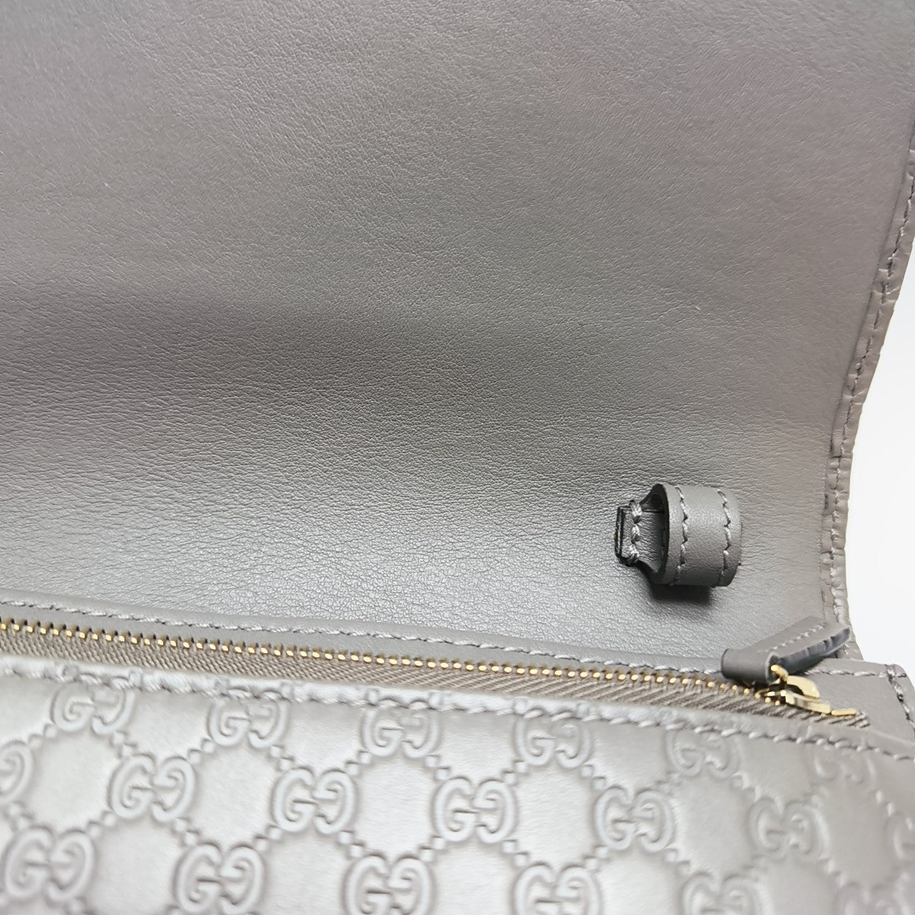 Microguccissima Monogram Calfskin Gray