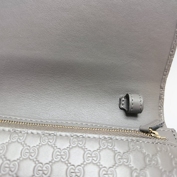 Microguccissima Monogram Calfskin Gray