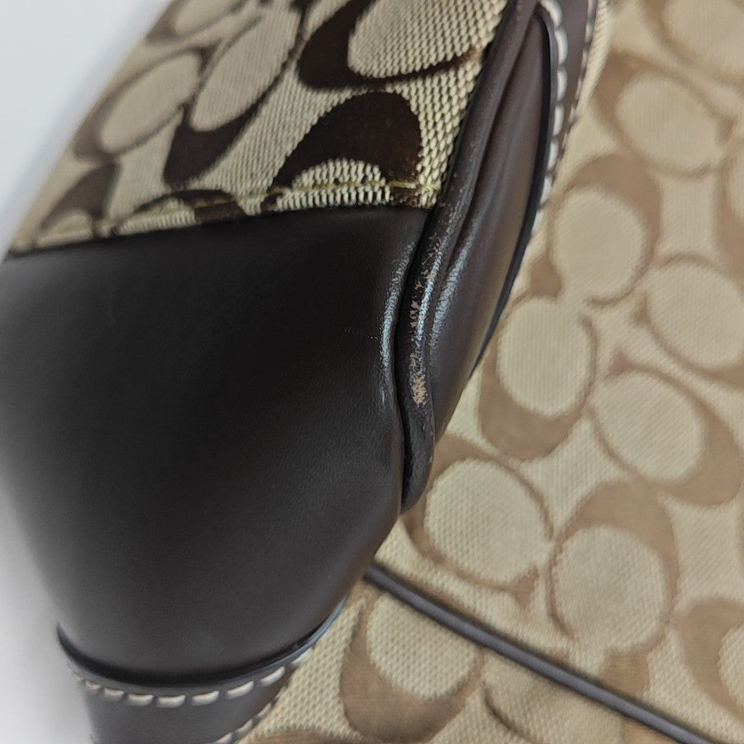 Monogram Canvas Tote Bag Brown