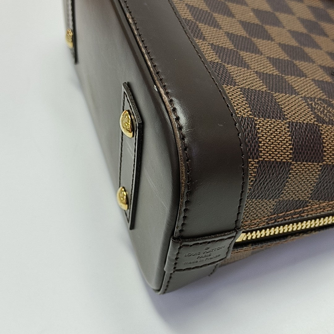 ALMA BB Damier Ebene Coated Canvas Brown