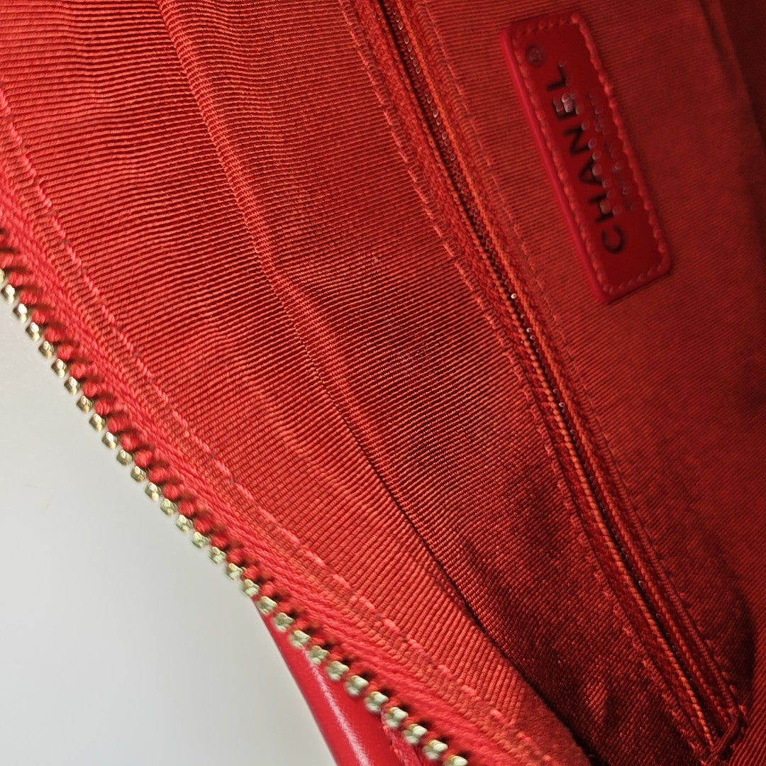 GABRIELLE Medium Quilted Calfskin Red