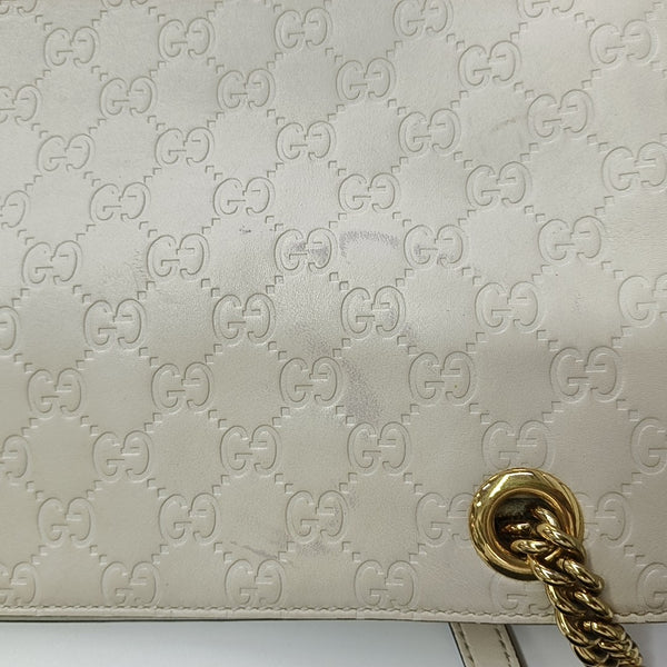 Monogram Calfskin Tote Bag White