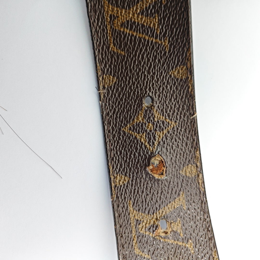 Coated Canvas Belt Brown