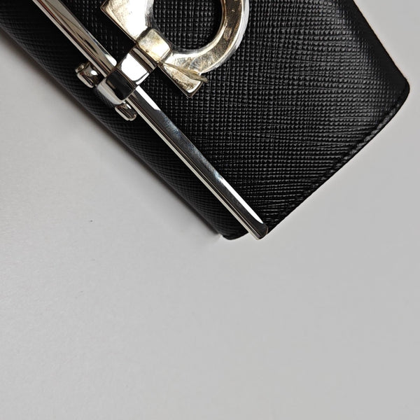 Gancio Calfskin Black Key Pouch
