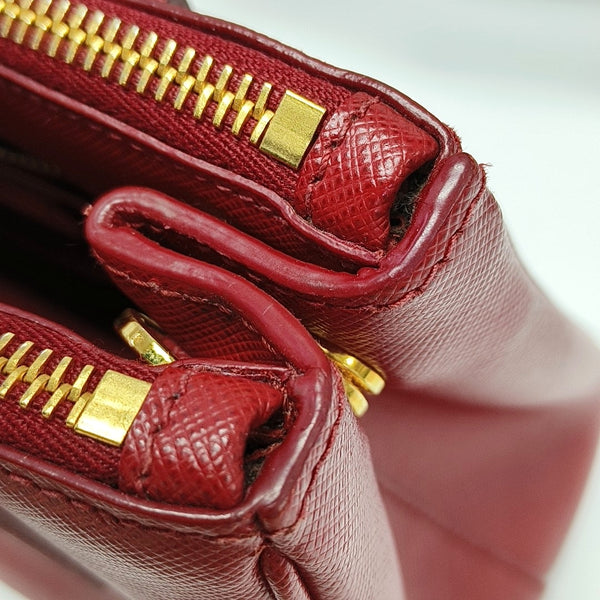 Galleria Small Saffiano Calfskin Red