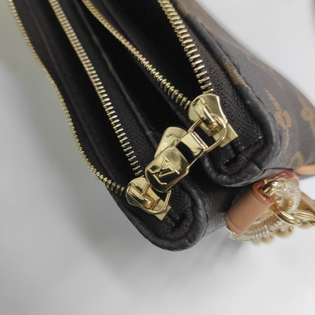 LIV POCHETTE Monogram Coated Canvas Brown