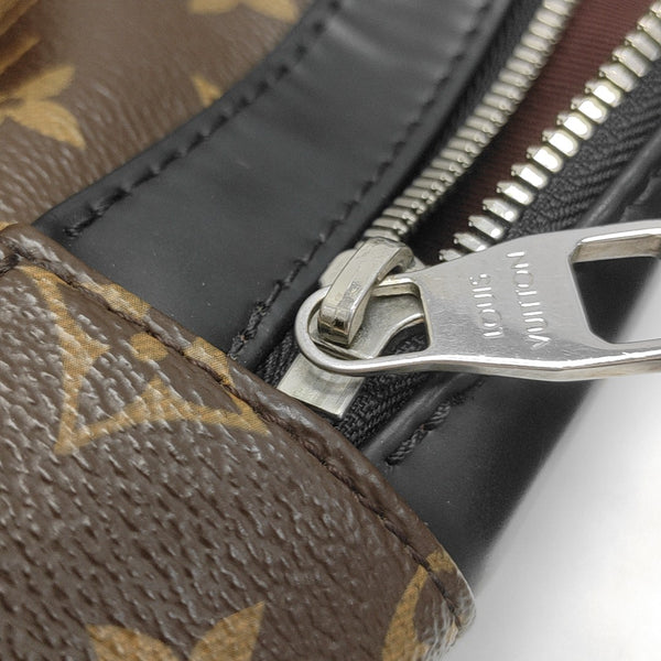 JOSH Monogram Coated Canvas Brown