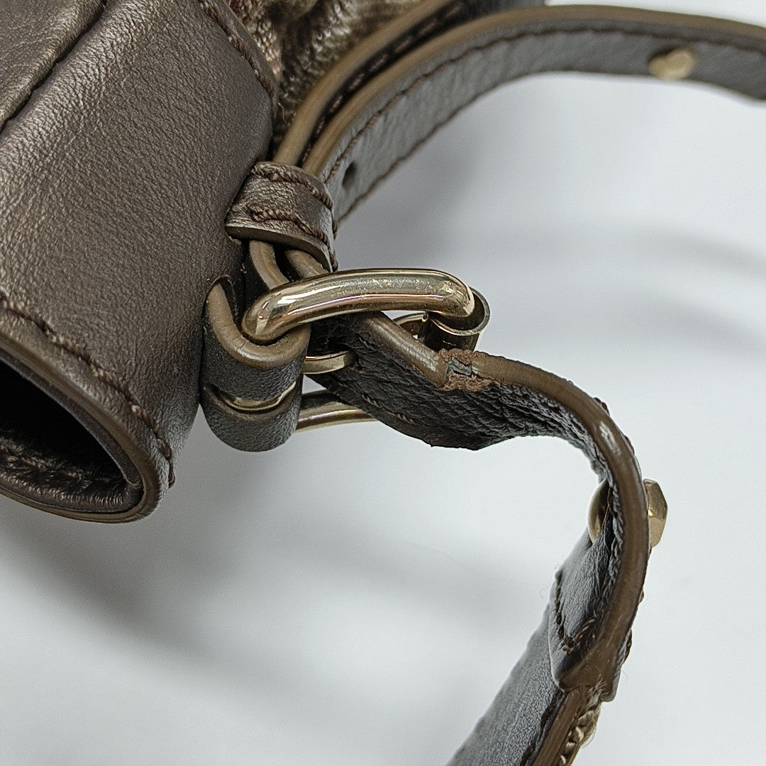Canvas Top Handle Bag Brown