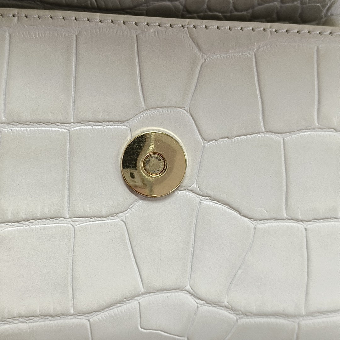 Leather Shoulder Bag Mini White