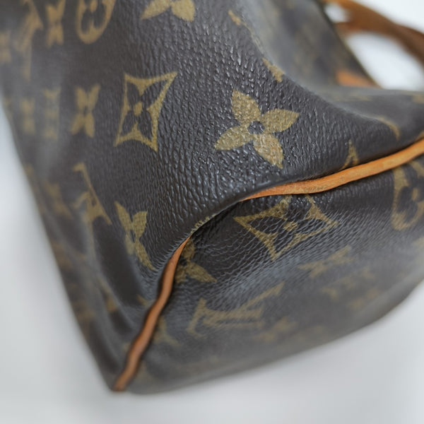 SPEEDY 30 Monogram Coated Canvas Brown