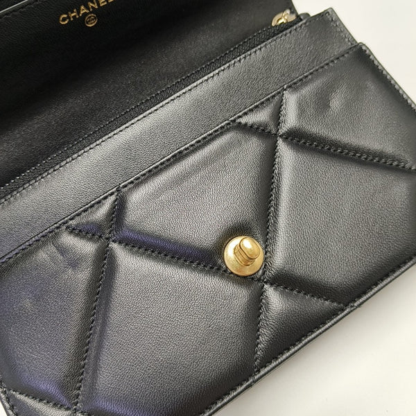 CHANEL 19 WOC Quilted Lambskin Gray