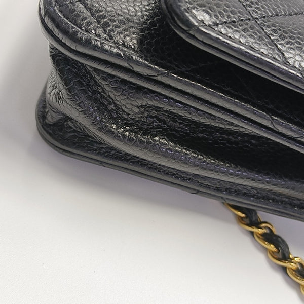 WOC Quilted Grained Calfskin Black