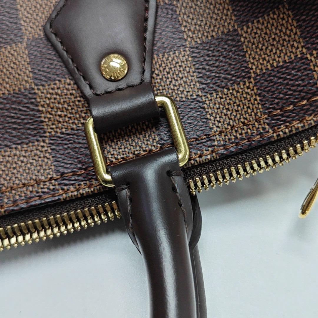SPEEDY 25 Damier Ebene Coated Canvas Brown