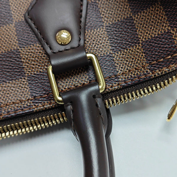 SPEEDY 25 Damier Ebene Coated Canvas Brown
