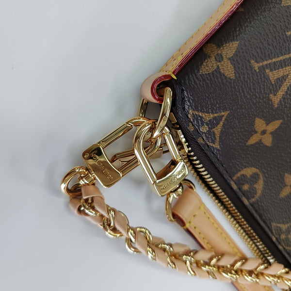 Monogram Coated Canvas Shoulder Bag Brown
