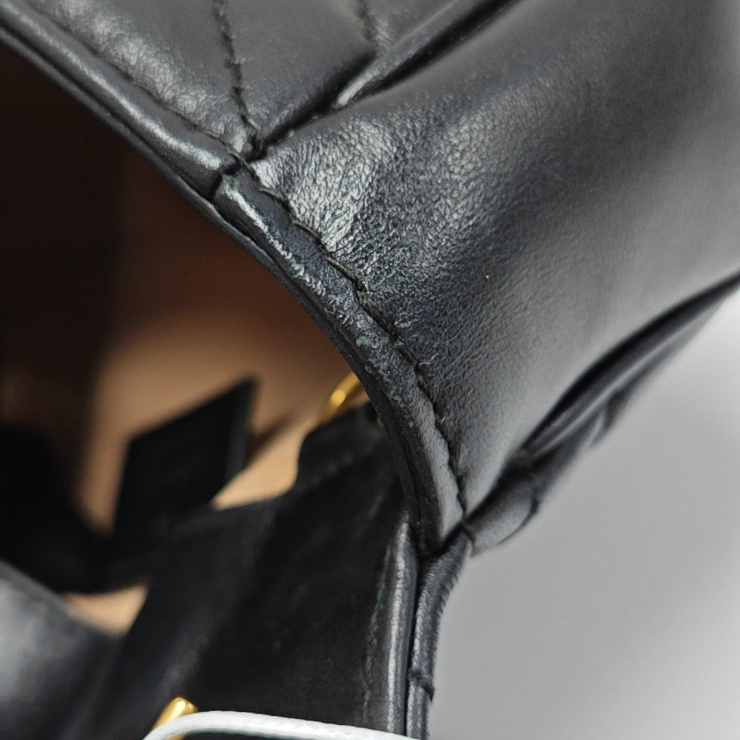 GG Marmont Mini Quilted Calfskin Black