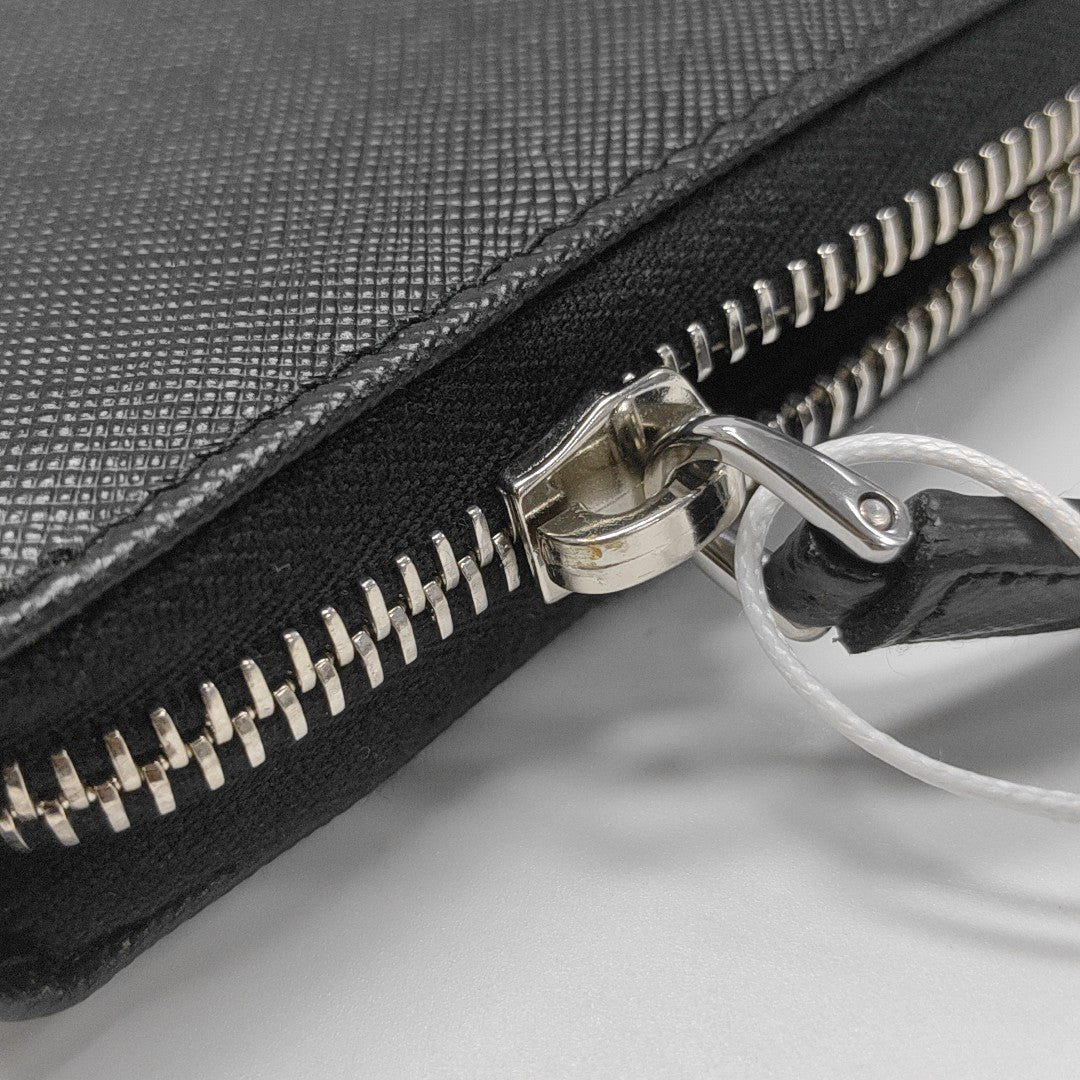 Saffiano Calfskin Clutch Black