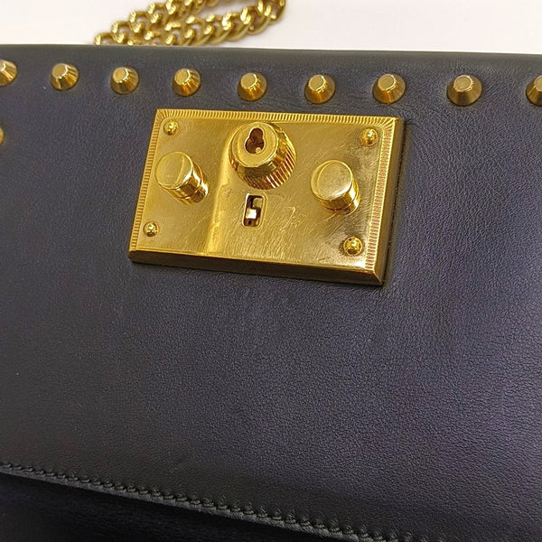 Authenticated pre-owned  Padlock Small Calfskin Black - Crossbody Bag at Looply