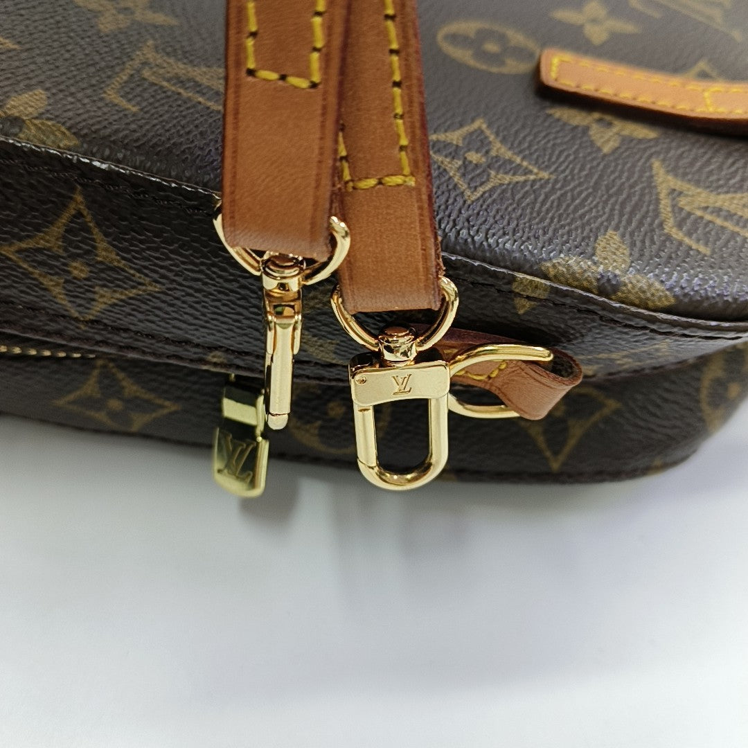 SPONTINI Monogram Coated Canvas Brown