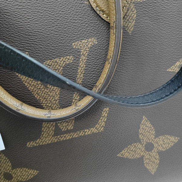 ONTHEGO MM Monogram Coated Canvas Brown