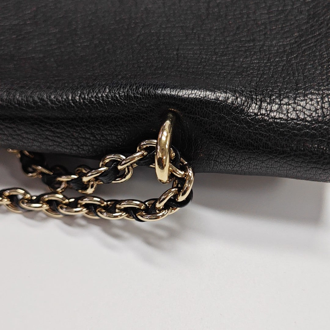 Calfskin Shoulder Bag Black