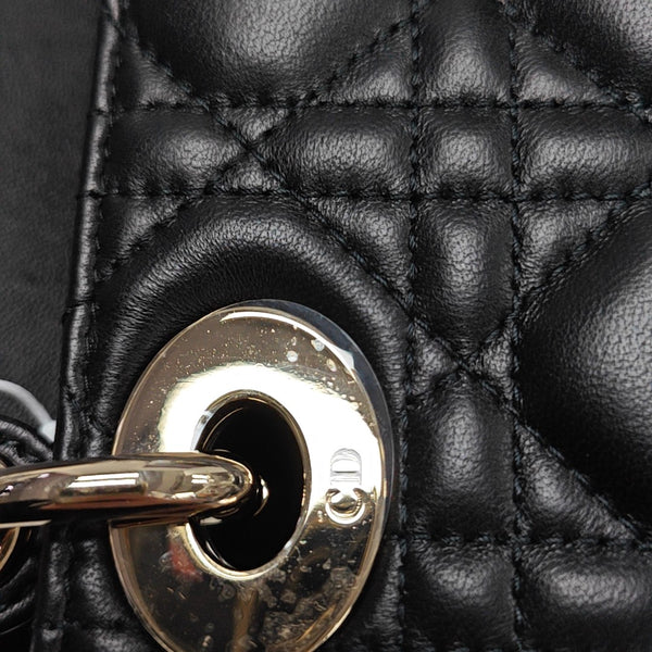 Lady Dior Mini Cannage Lambskin Black