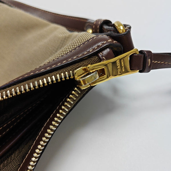 Canvas Shoulder Bag Brown