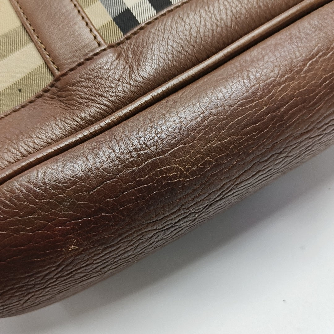 Canvas Top Handle Bag Brown